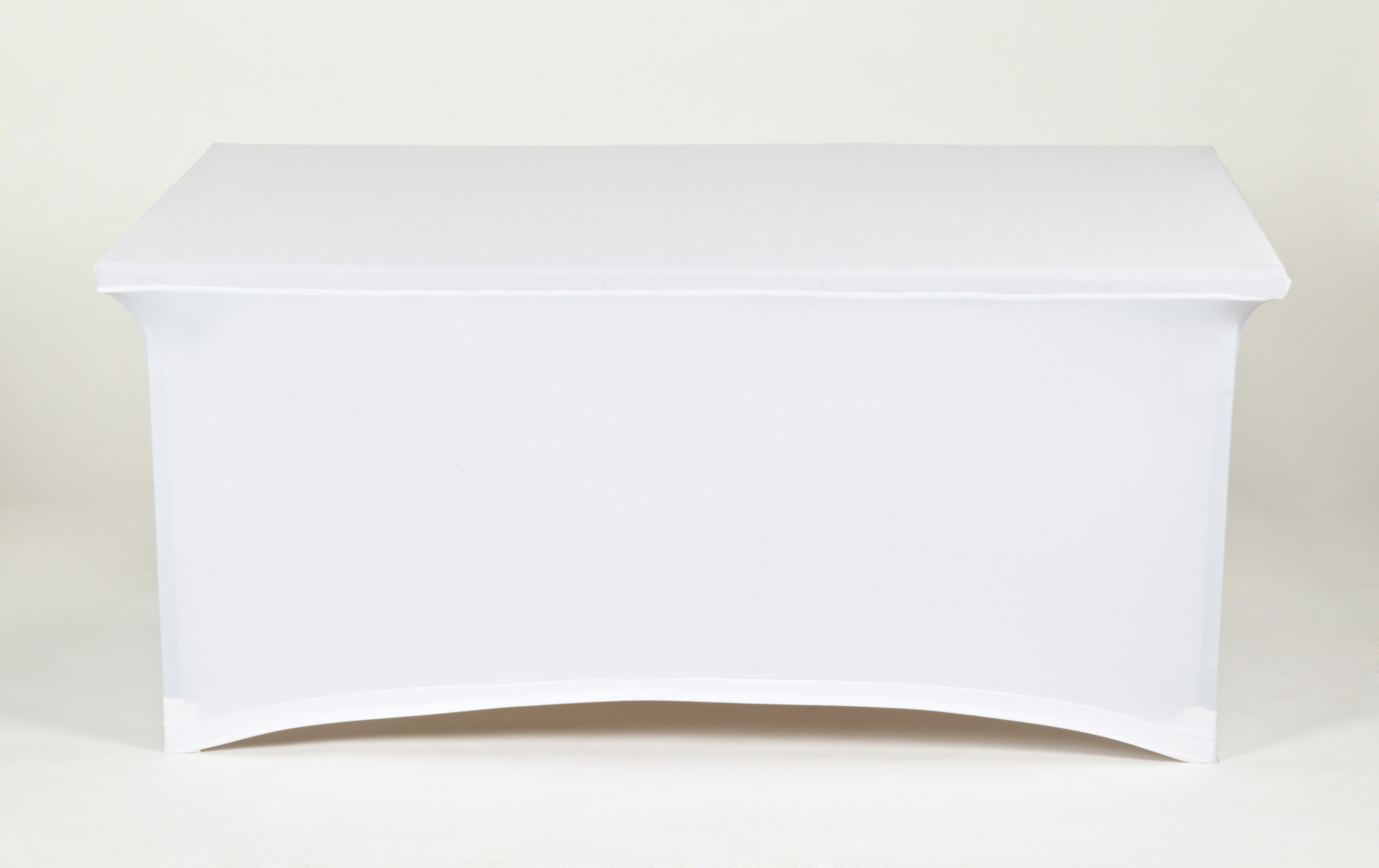 Fehér spandex táblaasztal huzat 125x90 cm